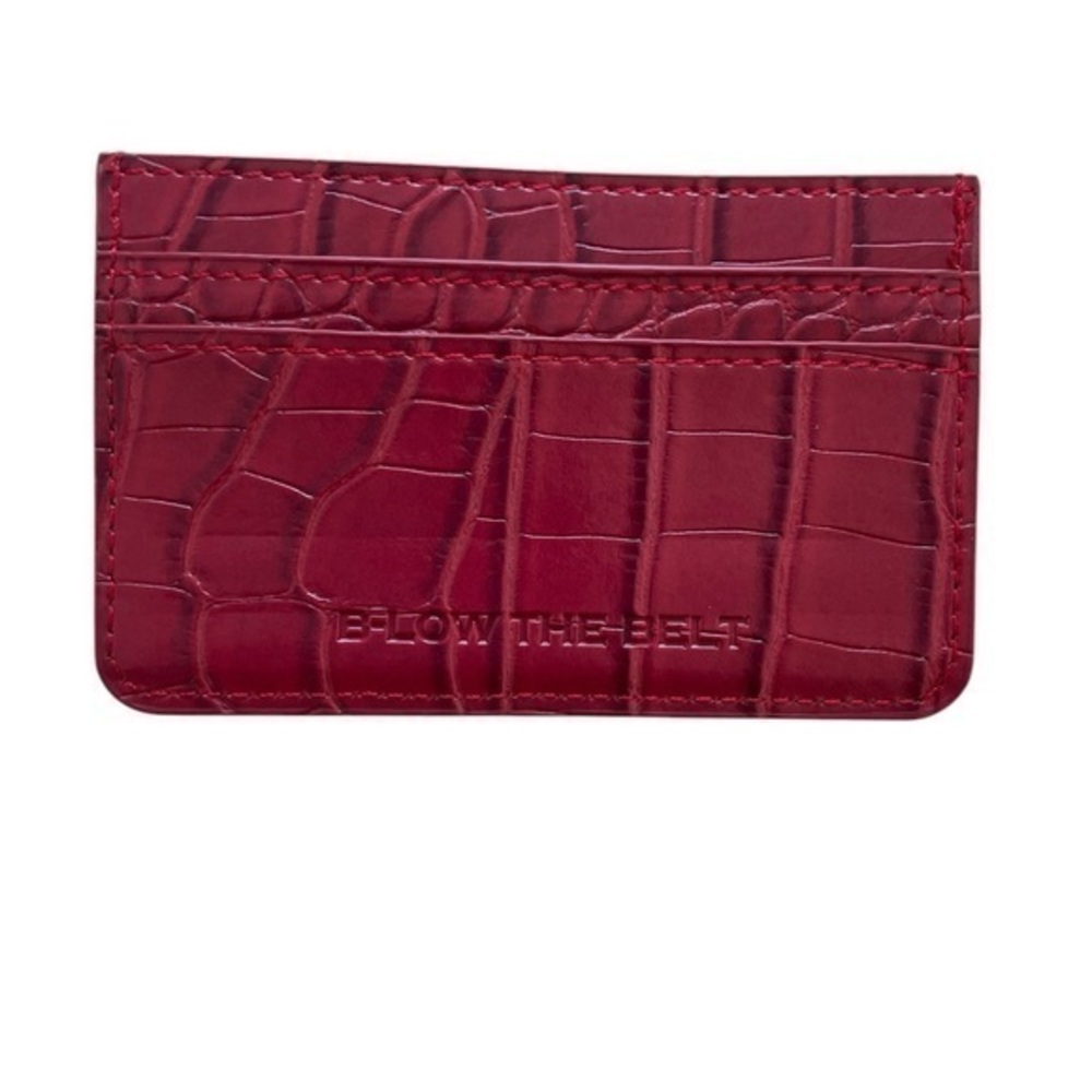 B-Low The Belt Embossed Croc Sleek Compact Card Wallet